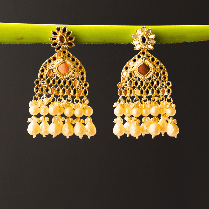 Designer Chandbalis Off white Earrings FS201E - freakysera